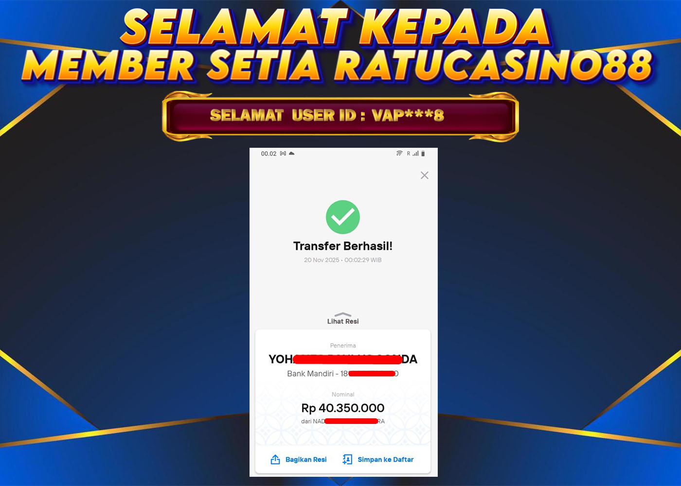 WITHDRAWAL MEMBER 129